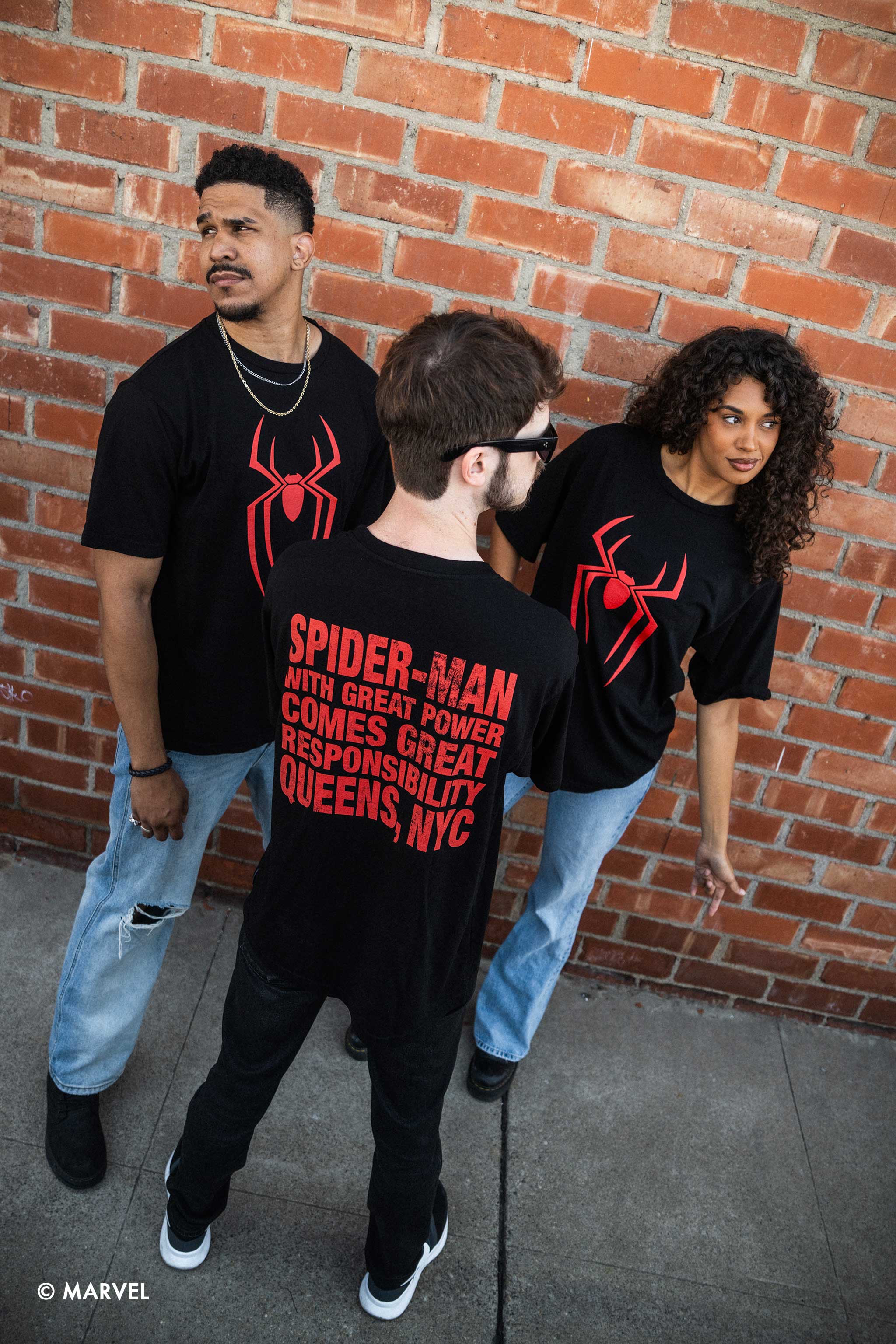 Marvel Spider-Man Great Power & Responsibility Relaxed Tee