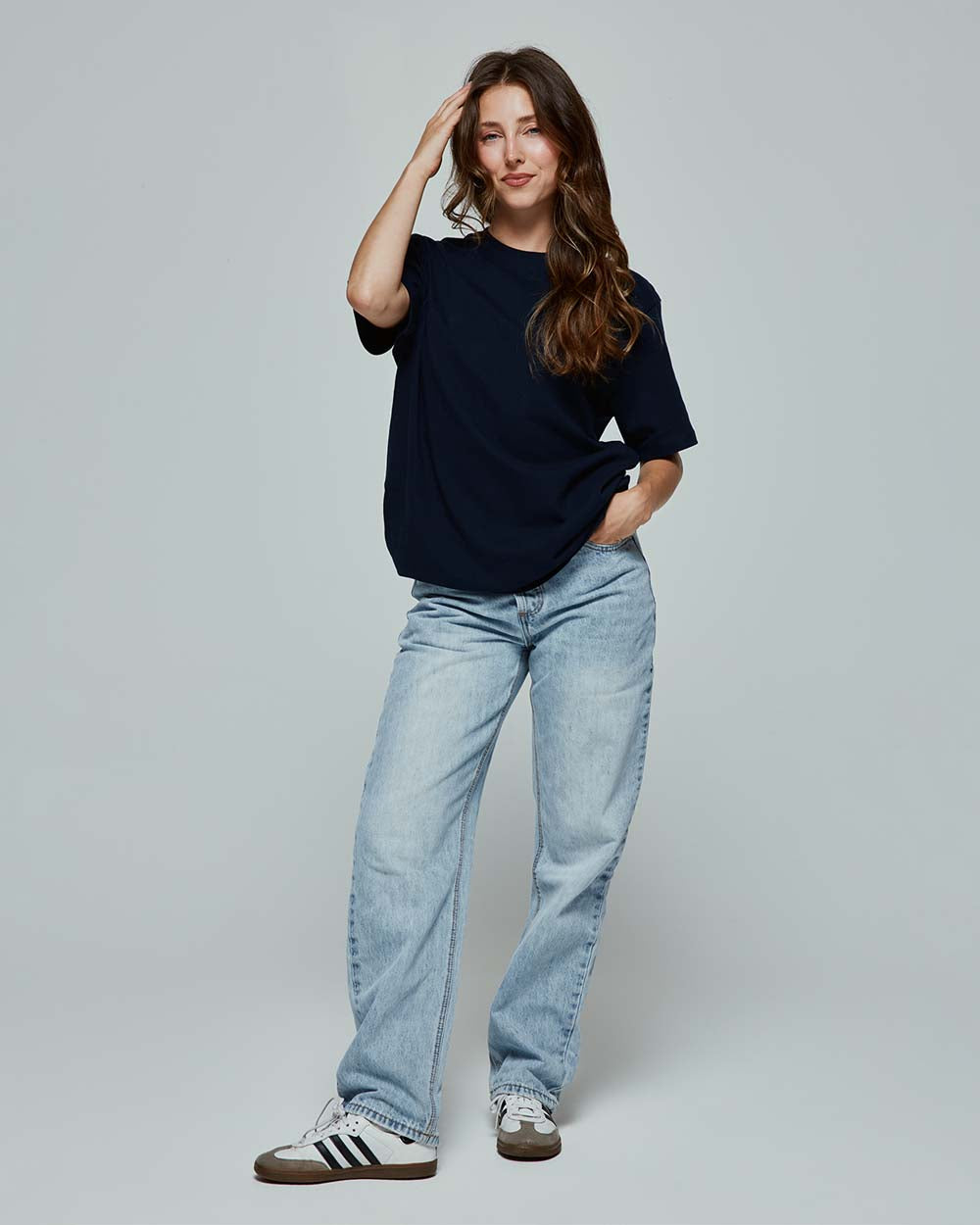 Everyday Short Sleeve Basic Tee in Deep Indigo