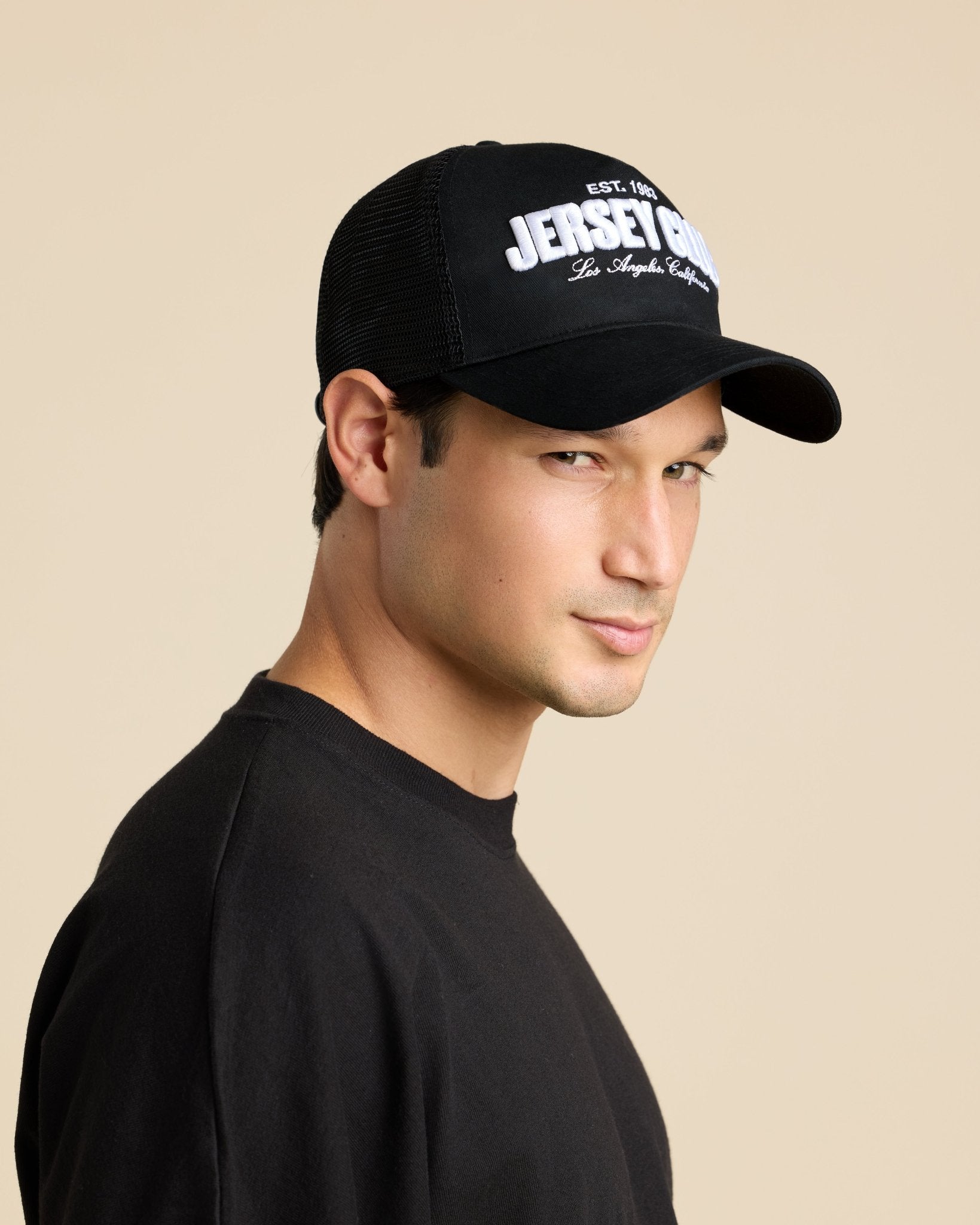 Black Jersey Club Trucker Hat 2