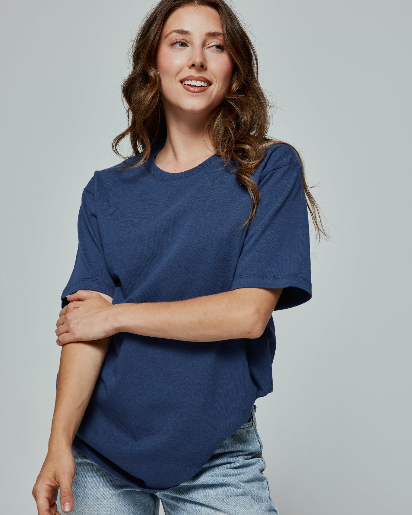 Everyday Short Sleeve Basic Tee in Moonlight 1