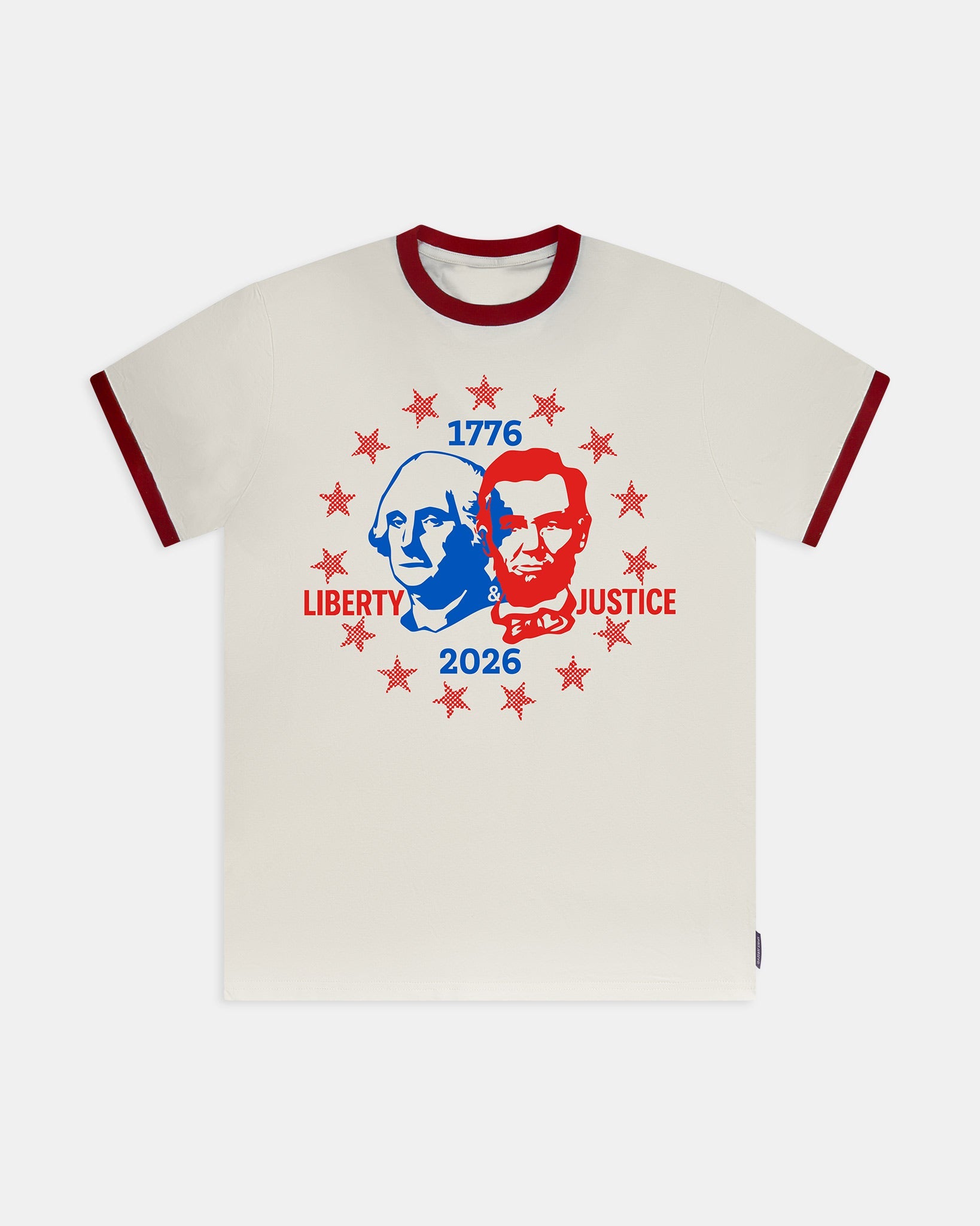 Liberty & Justice America 250 Ringer Tee 1