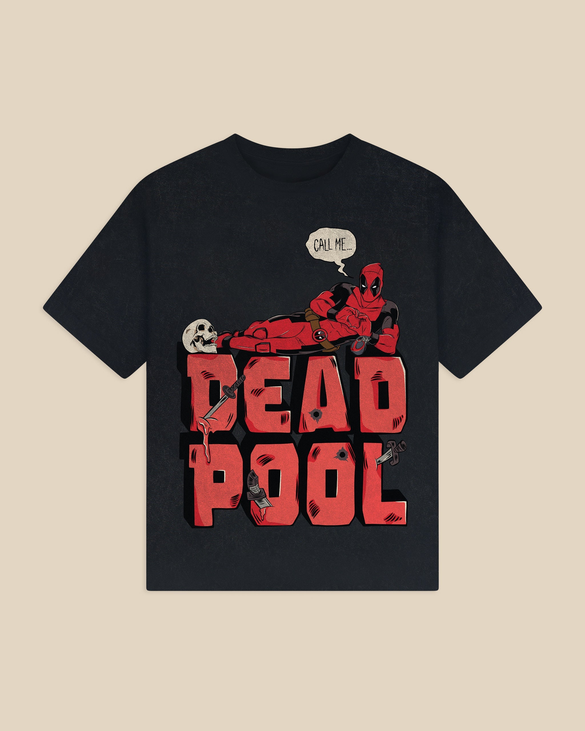 Marvel Deadpool "Call Me" Relaxed Tee 1