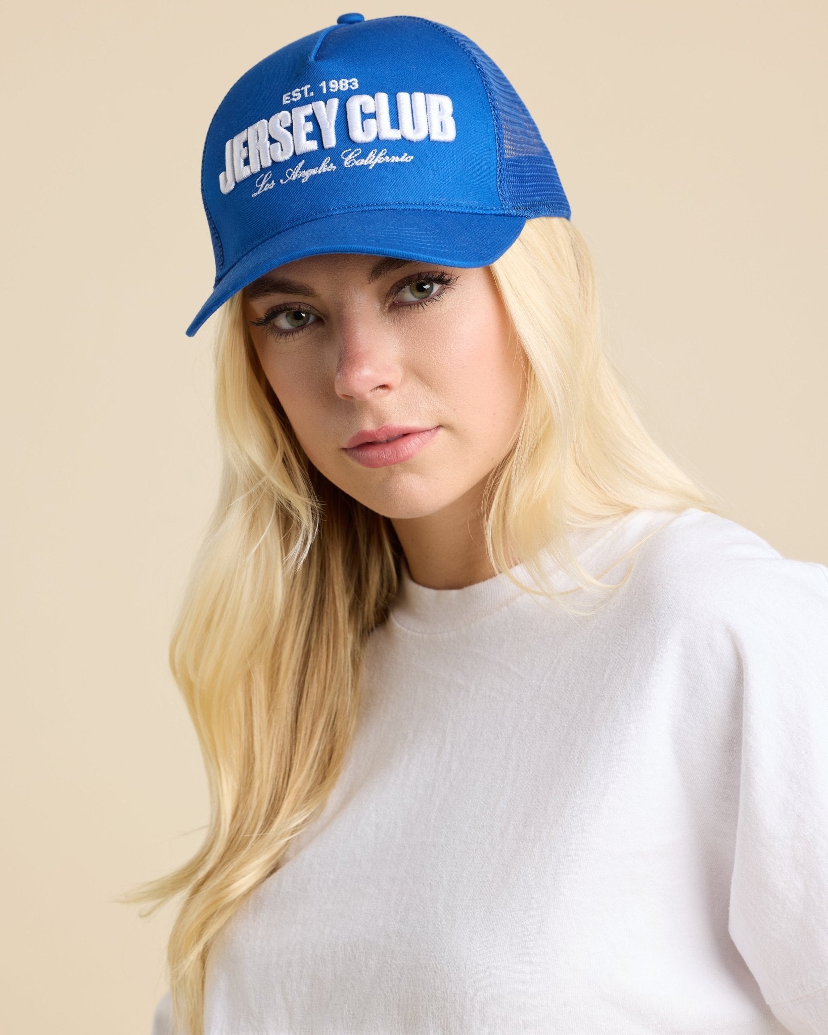 Royal Blue Jersey Club Trucker Hat 1