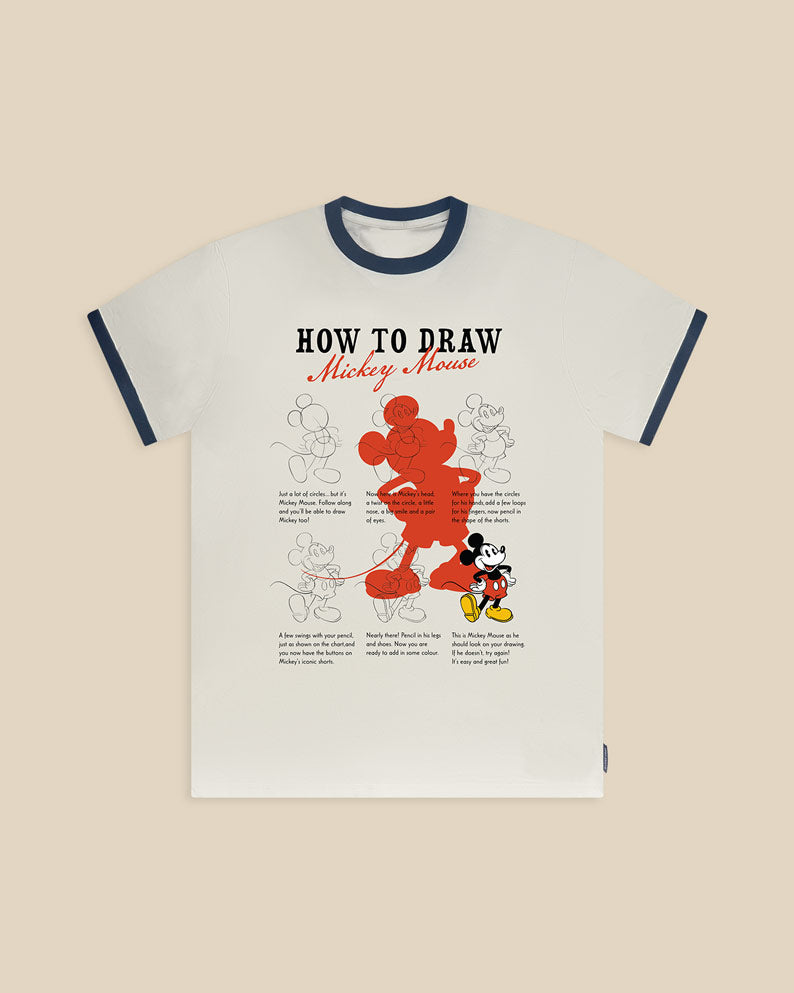 How to Draw Disney's Mickey Mouse Ringer Tee