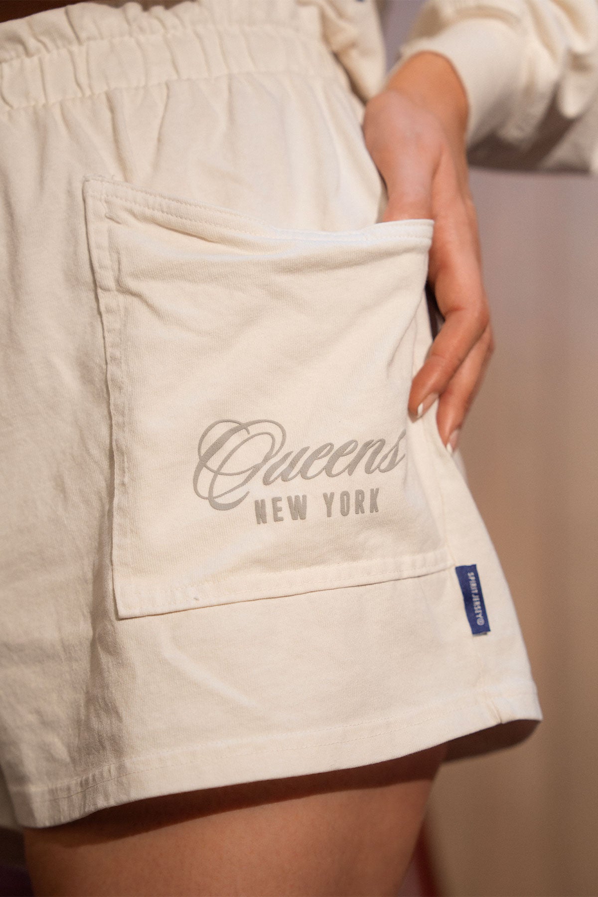 Women's Queens Yew York Garment Dyed Cinch Shorts