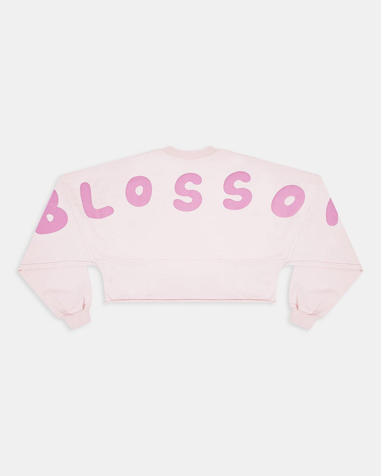Pink Boobie Power Puff Pocket Print Orchid Cotton Blend Crew Neck Women's Sweatshirt