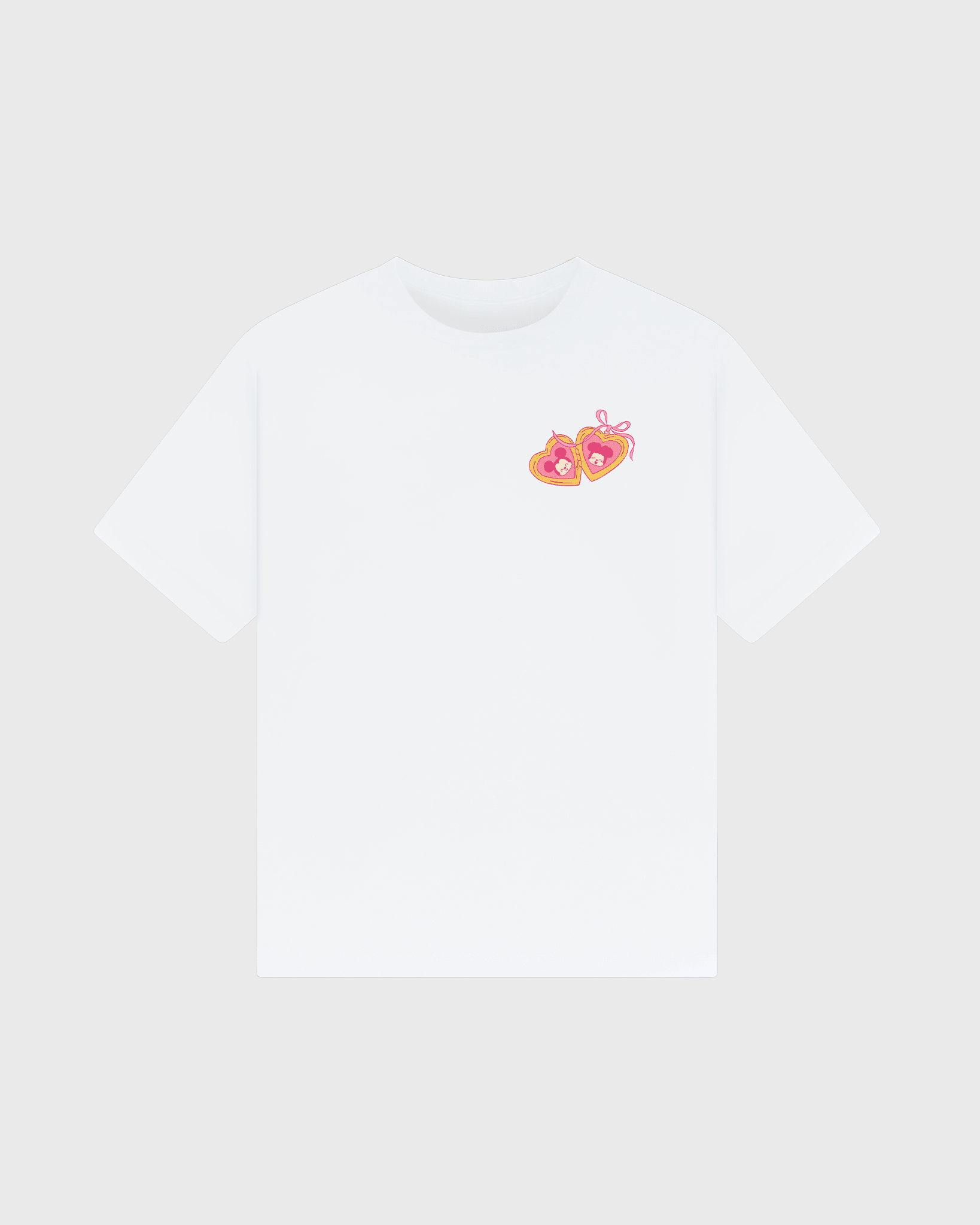 Disney's Mickey Mouse & Minnie Mouse Love Locked Relaxed Tee White 3