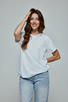 Everyday Short Sleeve Basic Tee in White 1