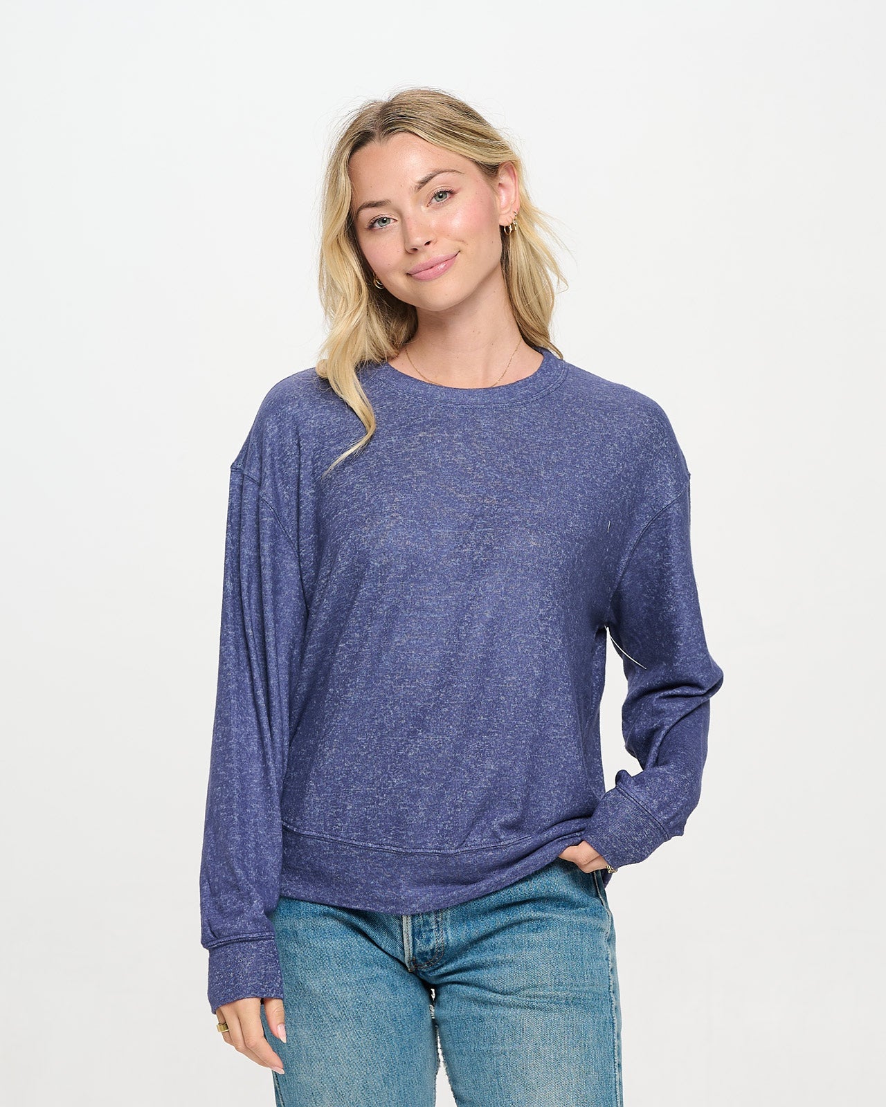 Luxe Brushed Girlie Banded Crew – Spirit Jersey®