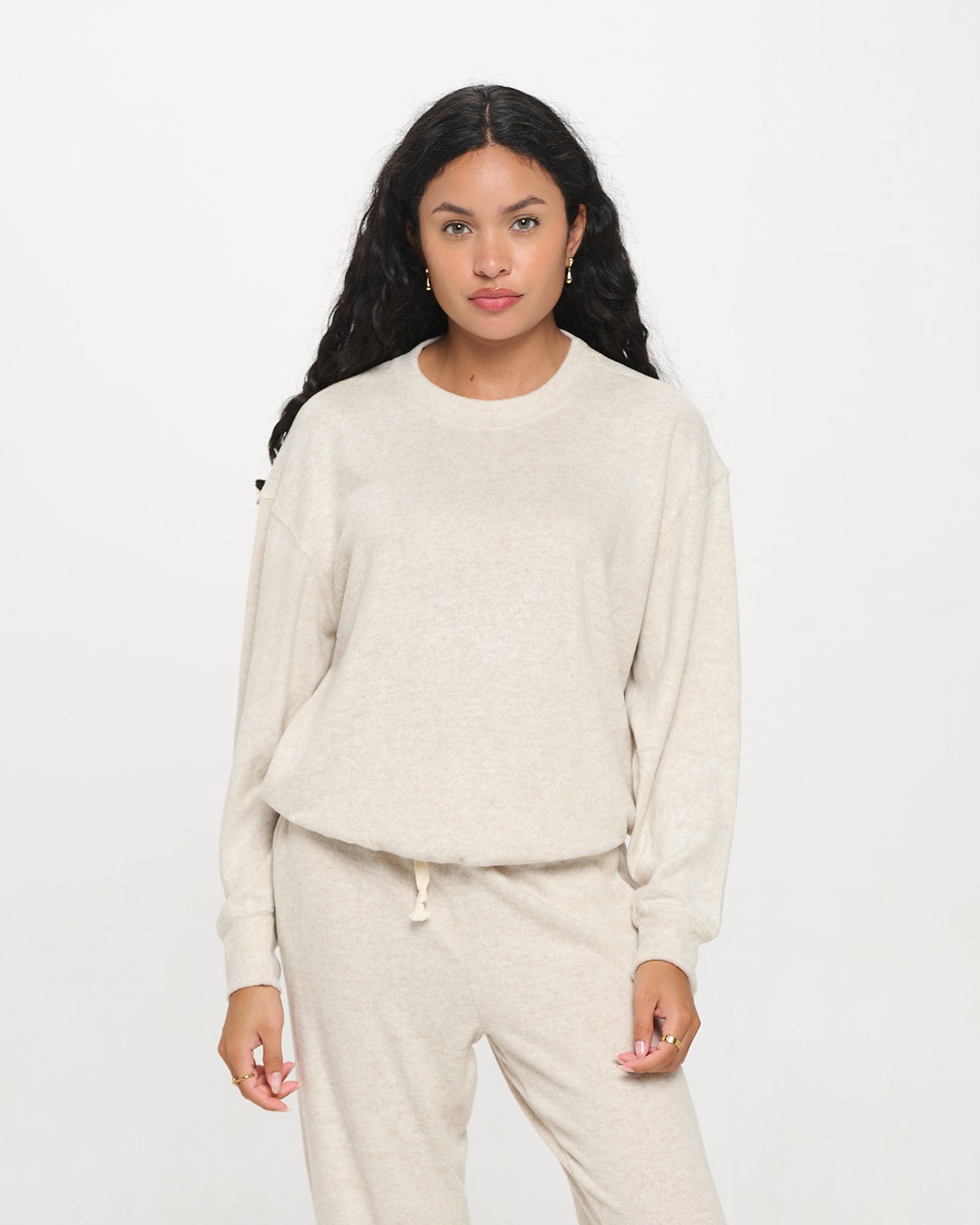 Luxe Brushed Girlie Banded Crew – Spirit Jersey®