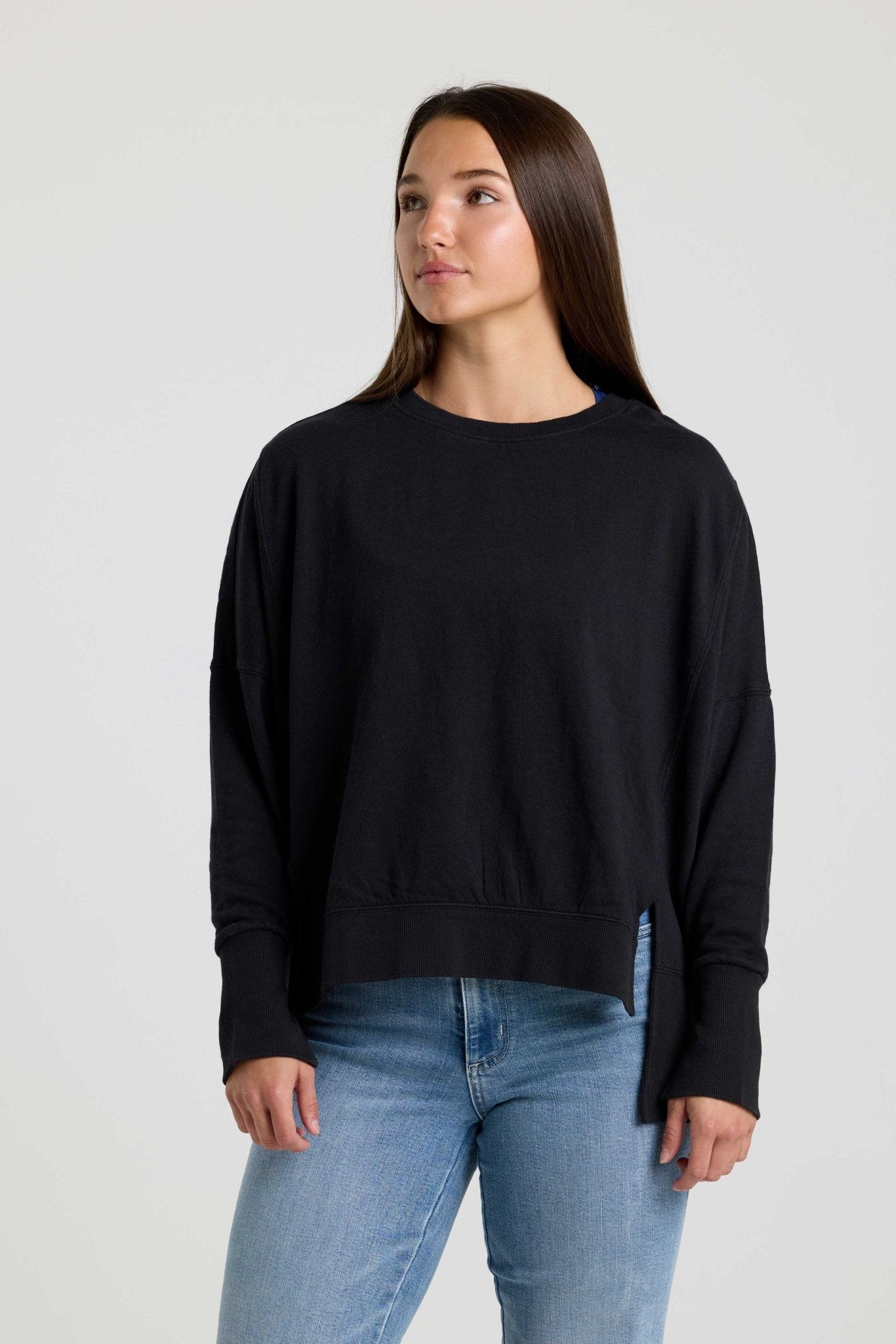 Women's Sustainable Fleece Boxy Swing Sweatshirt 1