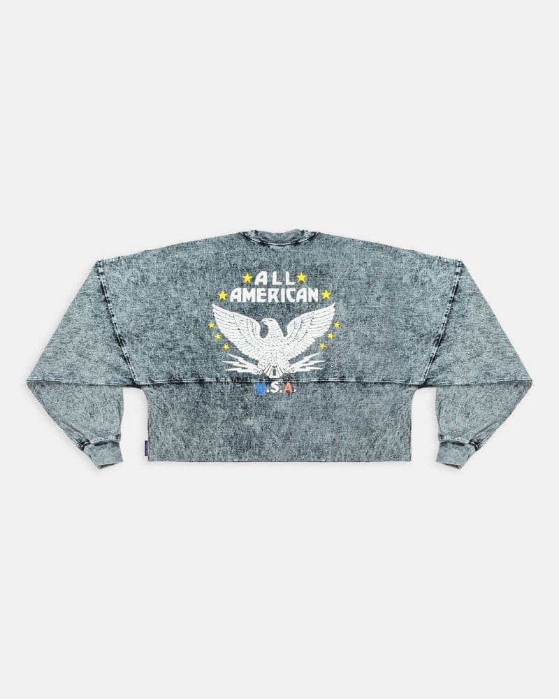 All American Vintage Black Cropped Spirit Jersey®