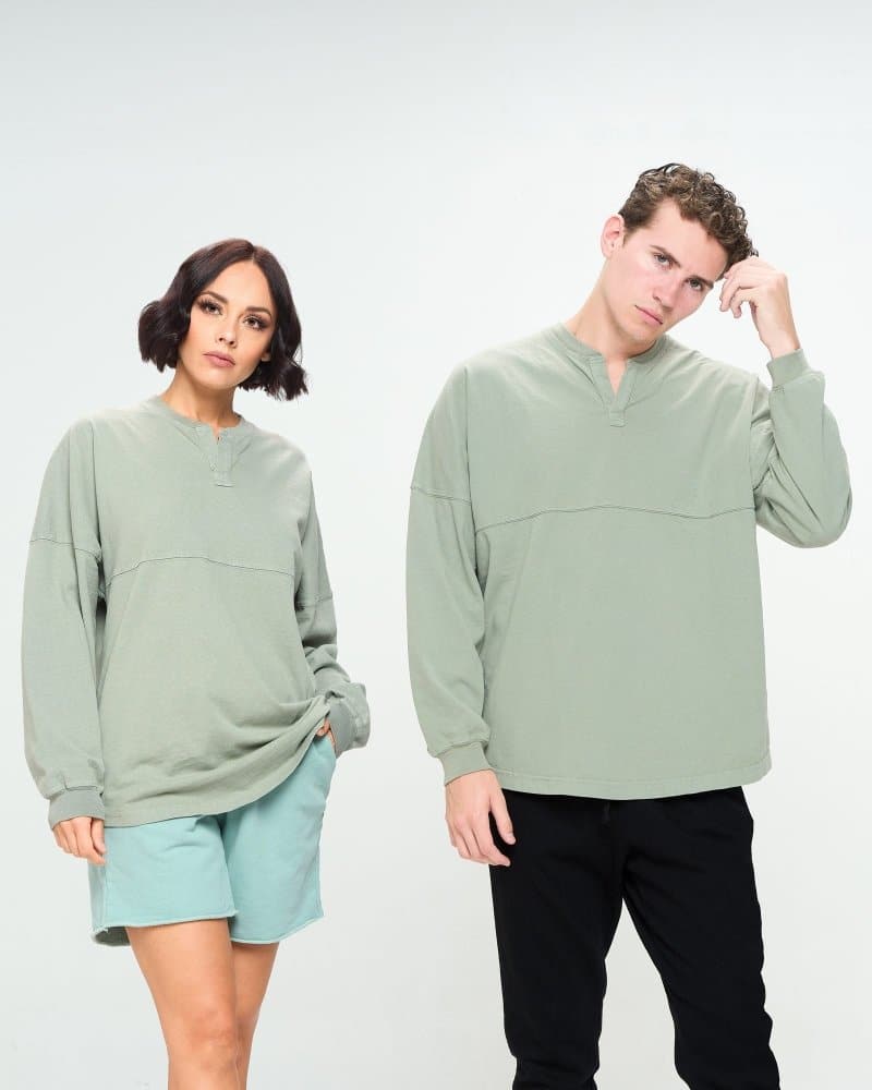 Light Sage Henley Spirit Jersey® - spiritjersey.com