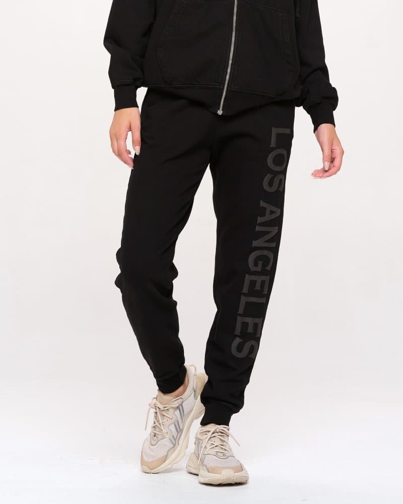 Los Angeles Black Organic Fleece Joggers - spiritjersey.com