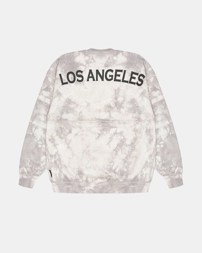 Los Angeles Crystal Wash Crew Neck Organic Fleece  Sweatshirt - spiritjersey.com