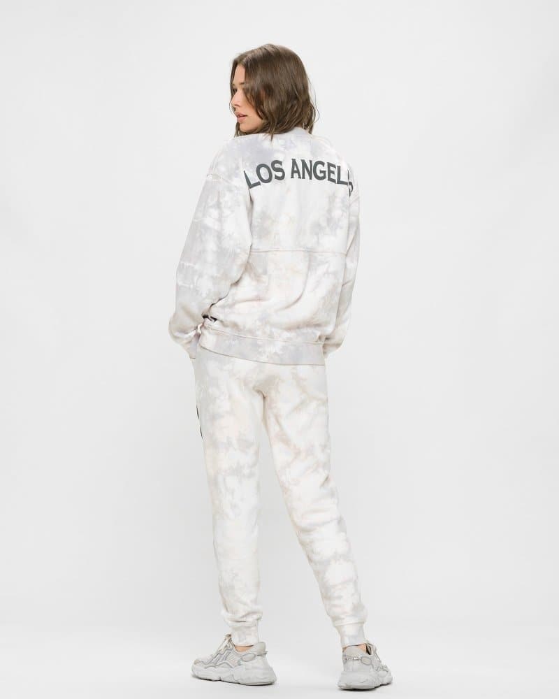 Los Angeles Crystal Wash Crew Neck Organic Fleece  Sweatshirt - spiritjersey.com