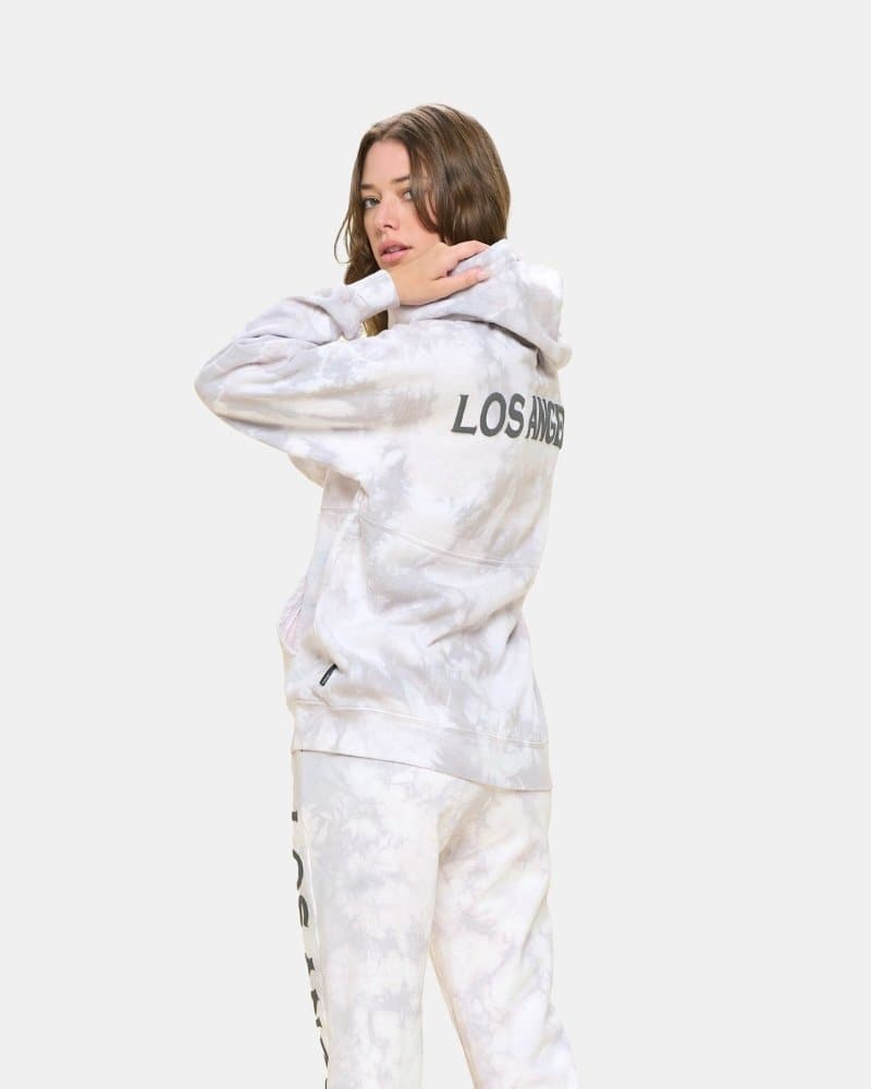 Los Angeles Crystal Wash Organic Fleece Zip Hoodie - spiritjersey.com