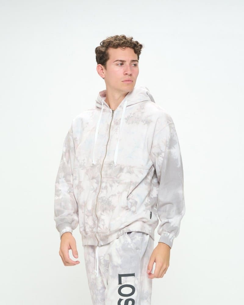 Los Angeles Crystal Wash Organic Fleece Zip Hoodie - spiritjersey.com