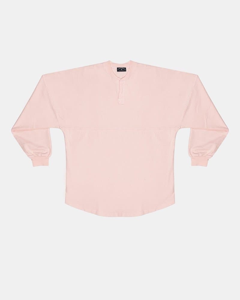 Millennial Pink Henley Spirit Jersey® - spiritjersey.com