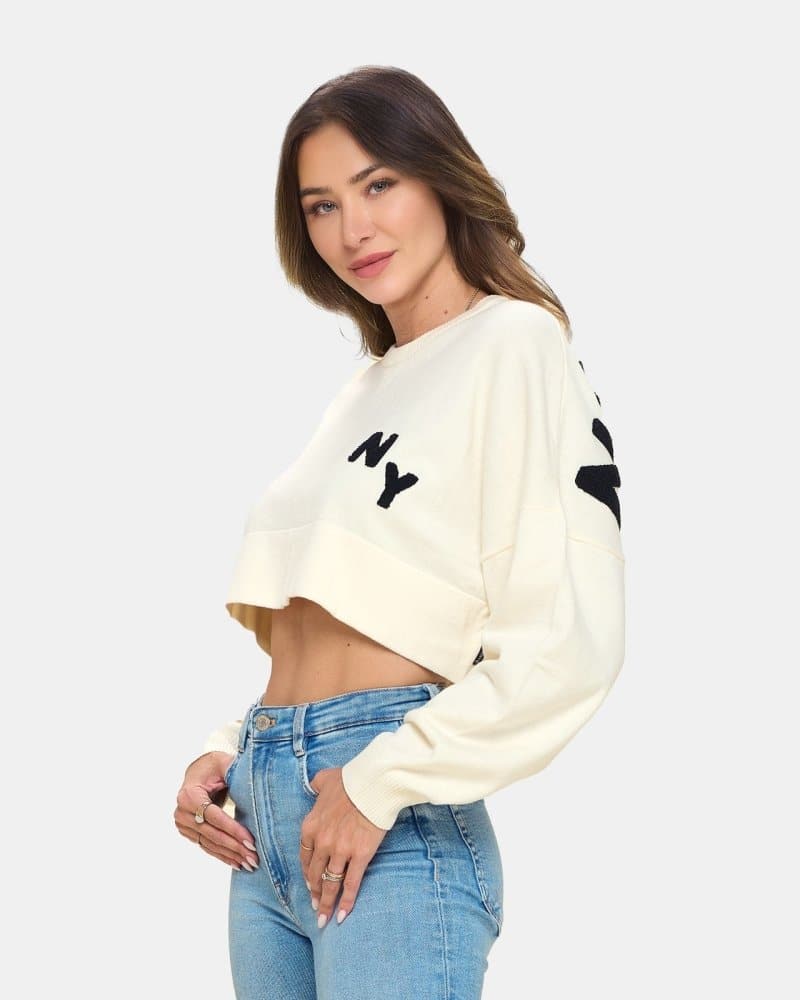 New York Crop Sweater Spirit Jersey® - spiritjersey.com